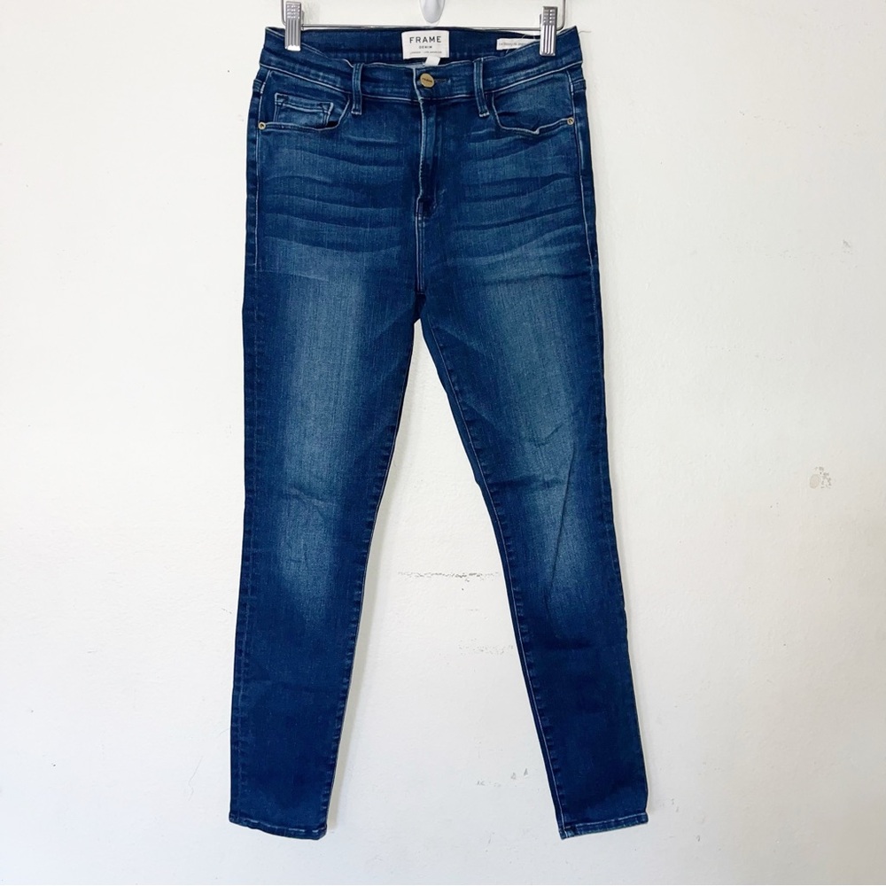 Frame Le Skinny de Jeanne Cropped Jeans Size 29 Ankle Blue Classic Minimalist